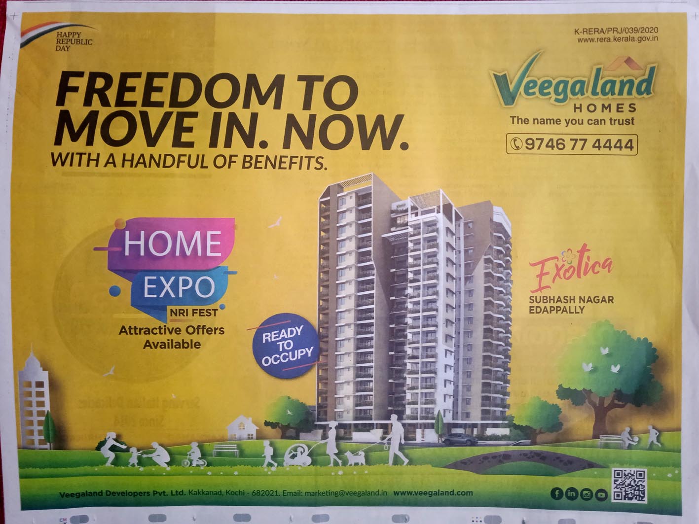 Photo of a newspaper ad.